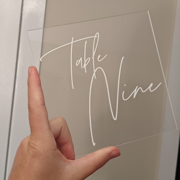 | acrylic table numbers 1-11 | - Picture 7 of 9